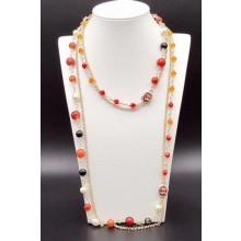Chanel Bead Long Necklace AB0377 Multicolor 2018