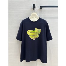 Loewe black Relaxed fit T-shirt in technical cotton 2025