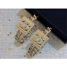 Chanel Hoop Earrings in Metal & Strass. Gold & Crystal ABA230 2023