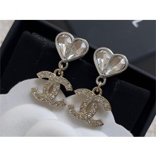 Chanel Pendant Earrings in Metal & Strass. Silver, Gold & Crystal ABA909 2023