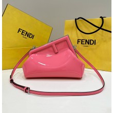 Fendi First Midi bag in pink patent leather 2023