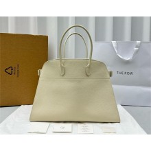 THE ROW MARGAUX 17 BAG IN GRAINED LEATHER WHITE 2024
