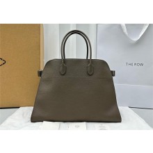 THE ROW MARGAUX 17 BAG IN GRAINED LEATHER ETOUPE 2024