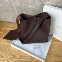 The Row Blake leather shoulder bag Burgundy 2024