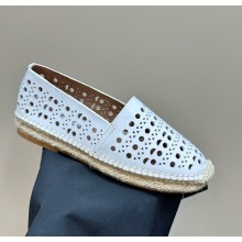 Alaia Cut out-detail leather Espadrilles for women white 2024