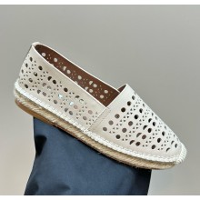 Alaia Cut out-detail leather Espadrilles for women beige 2024
