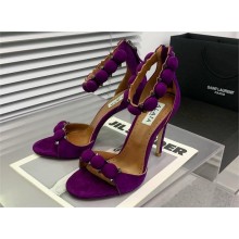 Alaia Bombe 90mm suede sandals purple 2024