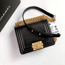 Chanel Mini Smooth Calfskin le boy Bag black AS3018 2022