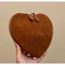 Alaia Le Cœur Heart Bag in Suede Brown 2024      