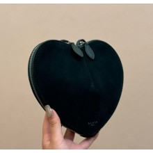 Alaia Le Cœur Heart Bag in Suede green 2024      
