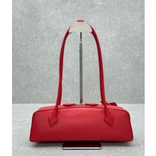Alaia Le Tecket Medium Leather Shoulder bag in red 2024