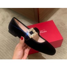 roger vivier flat Très Vivier Mary Janes in suede With crystal buckle 1102-01 2024