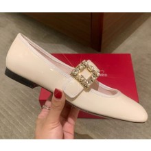 roger vivier flat Très Vivier Mary Janes in patent leather With crystal buckle pink 1102-2024