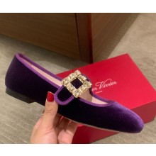 roger vivier flat Très Vivier Mary Janes in suede With crystal buckle 1102-04 2024