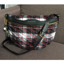 Balenciaga Monogram Belt Pack Bag Black/Grey 2018
