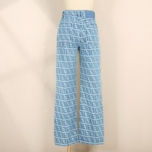 fendi Light blue FF denim pants 2024