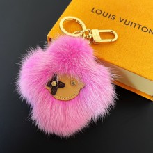LOUIS VUITTON Vivienne Fur Key Holder PINK M01447 2024