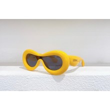 loewe Inflated mask sunglasses in acetate yellow 2023