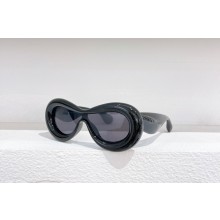 loewe Inflated mask sunglasses in acetate black 2023