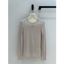 LOEWE GRAY Long sleeve top in stretch wool 2024