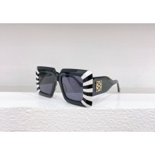 LOEWE Oversized square sunglasses in acetate black/white 2023