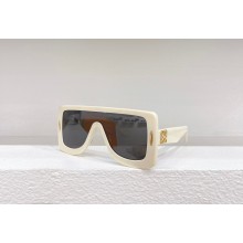 LOEWE Anagram mask sunglasses in acetate ivory 2023
