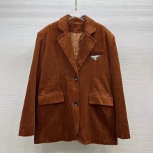prada Corduroy blouson jacket caramel 2023