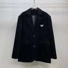 prada Corduroy blouson jacket black 2023