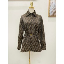 fendi Brown canvas go-to jacket 2024
