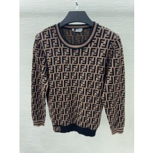 fendi Brown FF motif sweater 2024