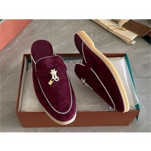 Loro Piana Summer Charms Walk Babouche Suede slipper Loafers 17 2024