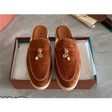 Loro Piana Summer Charms Walk Babouche Suede slipper Loafers 18 2024