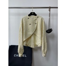 CHANEL TWEED JACKET LIGHT YELLOW 2023
