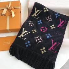 Louis Vuitton Logomania Rainbow Scarf M70899 Black 2018