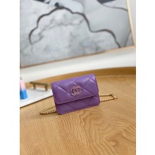 chanel mini chain belt bag purple 2022