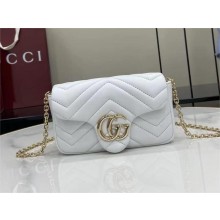 GUCCI GG Marmont mini shoulder bag 841290 white 2025