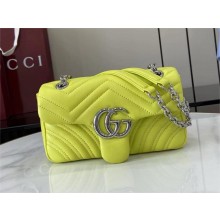 GUCCI GG Marmont small shoulder bag 837280 LEMON 2025