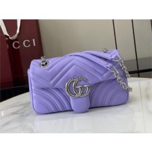 GUCCI GG Marmont small shoulder bag 837280 lilac 2025