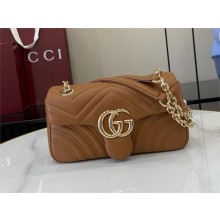 GUCCI GG Marmont small shoulder bag 837280 brown 2025