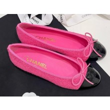 Chanel tweed Ballet flats black/fuchsia 2024