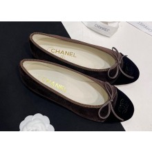 Chanel velvet Ballet flats G02819 black 2024