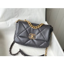 Chanel 19 Small Leather Flap Bag AS1160 etain 2021