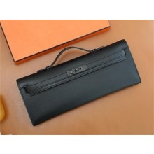 Hermes Kelly Cut Bag in Swift leather so black(Full Handmade)