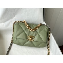 Chanel 19 Small Leather Flap Bag AS1160 army green 2021