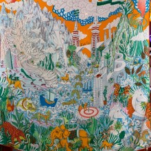 Hermes Cashmere Silk Scarf 140x140cm 54 2022