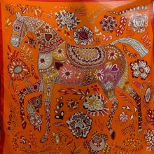 Hermes Cashmere Silk Scarf 140x140cm 08 2022