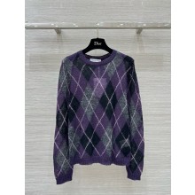 DIOR Purple Blended Mohair Sweater 2024