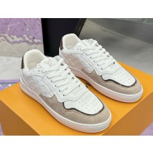 Louis Vuitton women/men 1ACUIN LV Stadium Sneaker White Monogram-debossed calf leather 2025
