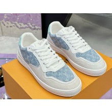 Louis Vuitton women/men 1AD2RO  LV Stadium Sneaker Light Blue Monogram denim 2025