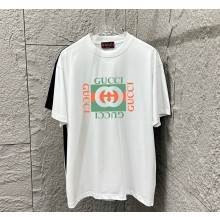 Gucci Printed cotton jersey T-shirt 788093 White medium cotton jersey 2025